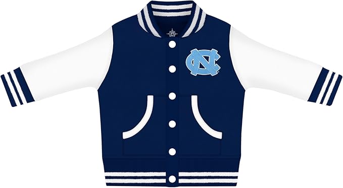 Creative Knitwear College Baby Varsity Jacket Lightweight - Team Logo, Multiple Colors, Unisex, (0 Months - 4T)