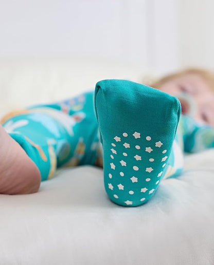 Bamboo Viscose Baby Convertible Footie Pajama, Zipper Pajamas for Baby Boys & Girls, Sleep & Play Footed Pjs