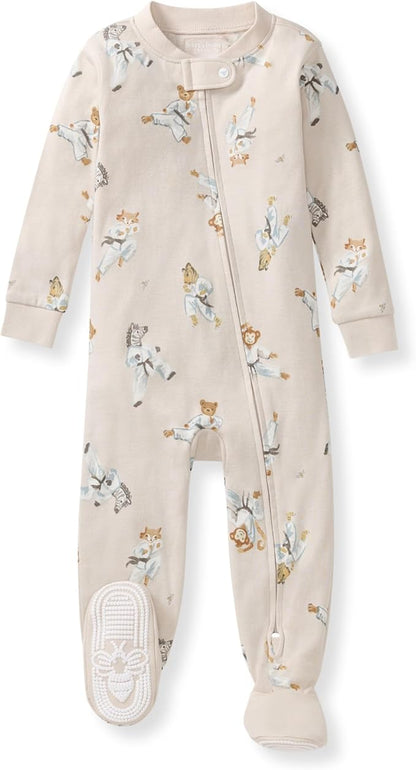 Burt's Bees Baby baby-boys Sleeper Pjs, 100% Organic Cotton, One-piece Footie, Zip Up Jumpsuit, Snug Fit Pajamas