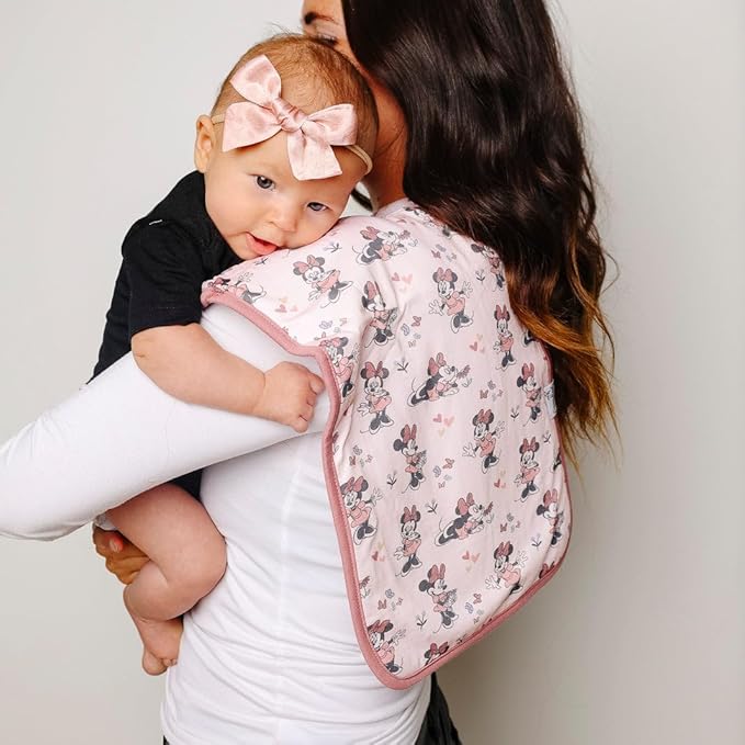 Copper Pearl Baby Burp Cloth Large 21''x10'' Size Premium Absorbent Triple Layer 3-Pack Gift Set Minnie Mouse