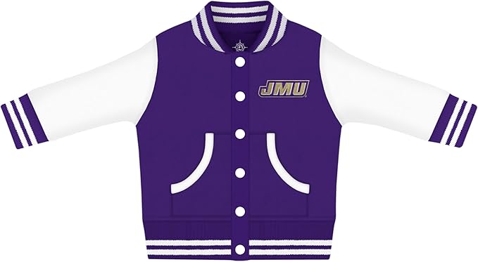 Creative Knitwear College Baby Varsity Jacket Lightweight - Team Logo, Multiple Colors, Unisex, (0 Months - 4T)