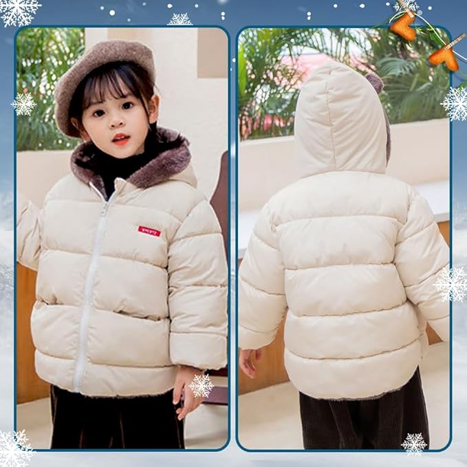 Fairy Baby Infant Baby Winter Coat Cute Teddy Bear Hooded Jacket Warm Fleece Outerwear Windproof Toddler Boys Girl 6M-4T