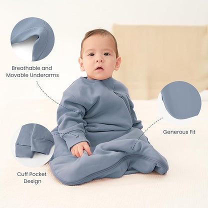 Unisex Sleeping Bag for Babies and Toddlers 1.0 Tog Sleep Sack 6-18 Months, Newborn Sleep Sack, Wearable Blanket Baby, One Piece Long Sleeves, Gifts for Baby