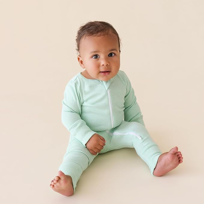 PARADE Organic Snuggle Soft Melange '2-Way' Zipper Romper