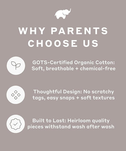 monica + andy On the Go Baby One Piece, 100% Organic Baby Clothes for Girls & Boys, Sizes For Preemie, Newborn, & Infant