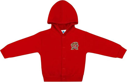 Creative Knitwear College Baby Snap Hooded Jacket - Team Logo, Multiple Colors, for Boys & Girls, (0-24 Months)