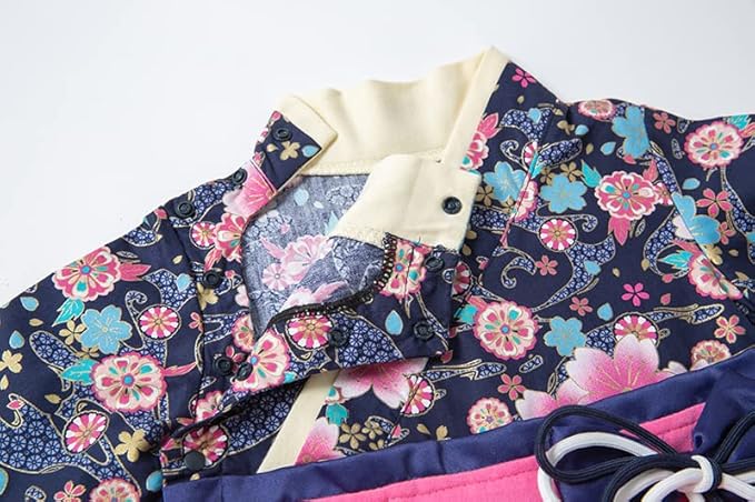 Baby Girl Kimono Romper Japanese Costumes Hakama Coverall Infant Samurai Outfits