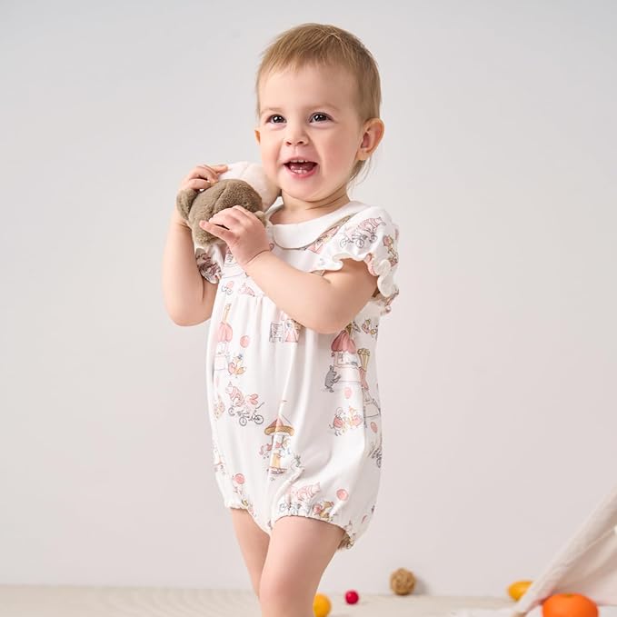 pureborn Baby Girls Boys Bodysuit Super Soft Cotton Romper 0-24 Months