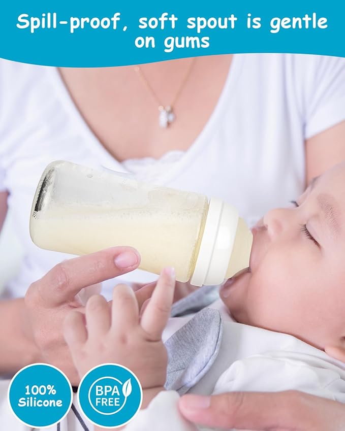 Silicone Nipple for Pigeon Baby Bottle, Size SS, Extra Slow Flow, 0m+, 6 Count