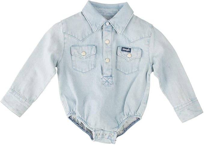 Wrangler Infant & Toddler Long Sleeve Denim Bodysuit