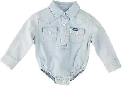 Wrangler Infant & Toddler Long Sleeve Denim Bodysuit