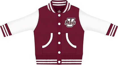 Creative Knitwear College Baby Varsity Jacket Lightweight - Team Logo, Multiple Colors, Unisex, (0 Months - 4T)