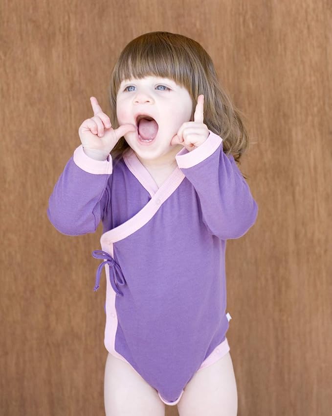 Babysoy Baby Kimono Wrap Around Onesie Bodysuit