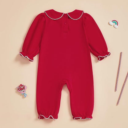 Merqwadd Baby Coming Home Outfit Boy Girl Cotton Long Sleeve Romper Jumpsuit Plain One-Piece Clothes