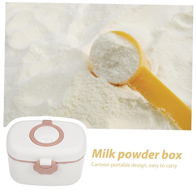 Portable Powder Dispenser Container for Travel Leak Formula Storage Holder with Fork Scoop for Food and Formula Organization The Go
