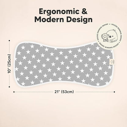 Organic Burp Cloths Baby Boy & Girl - 5-Pack Super Absorbent Cotton Burping Cloths for Babies, Soft & Plush Newborn Spit Up Rags, Infant Towels for Milk Spit Up, Unisex, Large 21" x 10" (Grayscape)