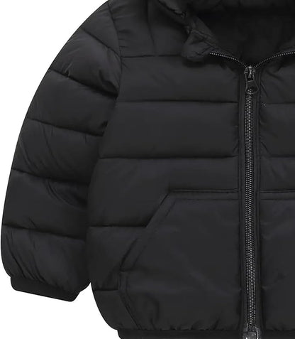 Toddler Winter Coats Puffer Padded Jacket Baby Boys Girls Bear Hoods Down Jacket Light Weight Infant Outerwear
