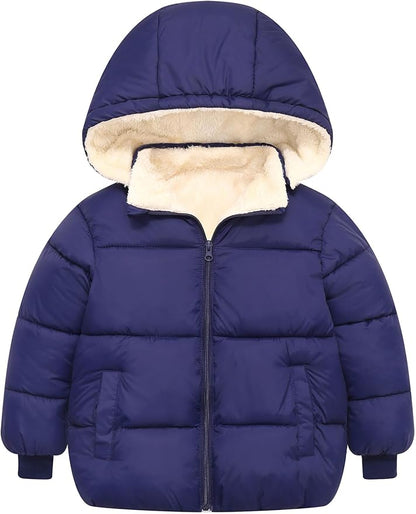 TUONROAD 1-6T Baby Girl Boy Winter Fleece Coats Toddler Warm Puffer Jackets Kids Down Alternative Outerwear