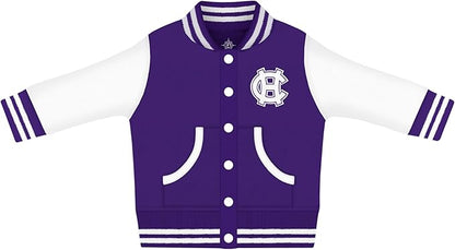 Creative Knitwear College Baby Varsity Jacket Lightweight - Team Logo, Multiple Colors, Unisex, (0 Months - 4T)