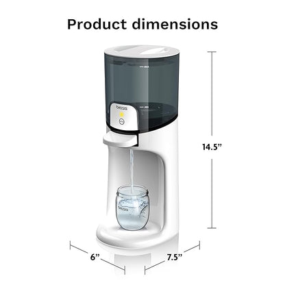 Baby Brezza Instant Baby Bottle Maker with 3 Temperature Settings for Formula Warming,50oz Tank Capacity,24/7 Warm Water Dispenser,Electric Kettle Alternative,(Pack of 2)