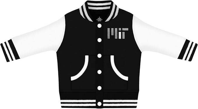 Creative Knitwear College Baby Varsity Jacket Lightweight - Team Logo, Multiple Colors, Unisex, (0 Months - 4T)