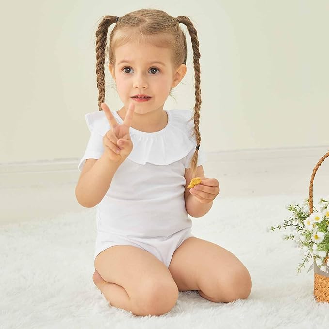 pureborn Baby Girls Boys Bodysuit Super Soft Cotton Romper 0-24 Months