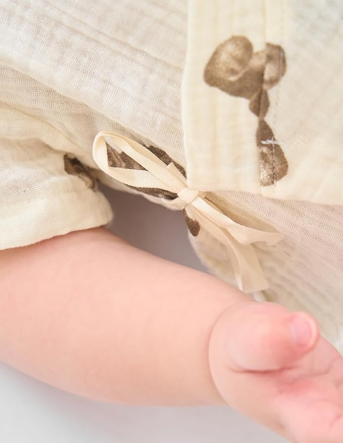 BINIDUCKLING Baby Kimono Robes Cotton Muslin Outfit Clothes Newborn - 24 Months