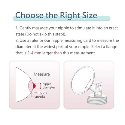 25mm Flange and Duckbill Valve Compatible with Spectra S1 S2 9 Plus Breastpump Replacement to Spectra Pump Parts, Not Original, Replace Accessories.