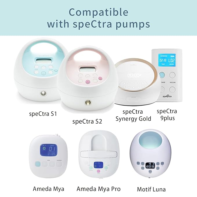 29mm Flange and Duckbill Valve Compatible with Spectra S1 S2 9 Plus Breastpump Replacement to Spectra Pump Parts, Not Original, Replace Accessories.