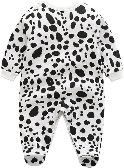 Baby One Piece Romper Soft Cotton Sleepwear Footed Jumpsuit for 0-12 Month Infant