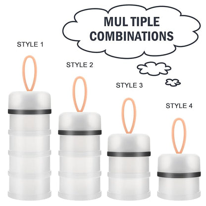 Accmor 2 Pack Baby Formula Dispenser On The Go, Stackable Formula Dispenser Formula Container to Go, Non-Spill Portable Milk Powder Kids Snack Storage Container, BPA Free