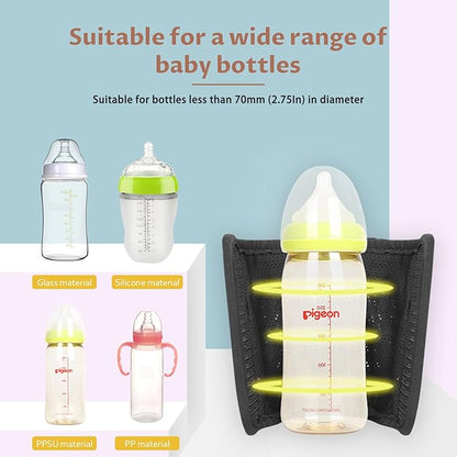 Baby Bottle Warmer for Breastmilk and Formula, Portable Bottle Warme with LED Display, Accurate Temperature Control, USB Warmer Bottle Suitable for All Bottles, Home and Travel (5035)
