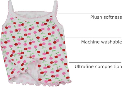 ToBeInStyle Girl's 4 Pack Ruffle Hem Spaghetti Strap Tank Tops