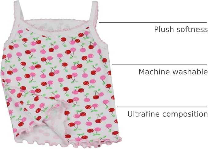 ToBeInStyle Girl's 4 Pack Ruffle Hem Spaghetti Strap Tank Tops