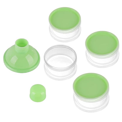 Accmor Formula Dispenser On The Go, 4 Compartments Stackable Formula Container for Travel, Baby Milk Powder Kids Snack Container, BPA Free ﻿