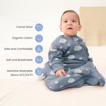 kaiya baby Unisex Sleeping Bag for Babies and Toddlers 2.5 Tog Sleep Sack, Long Sleeve Sleep Sack, Wearable Blanket Baby