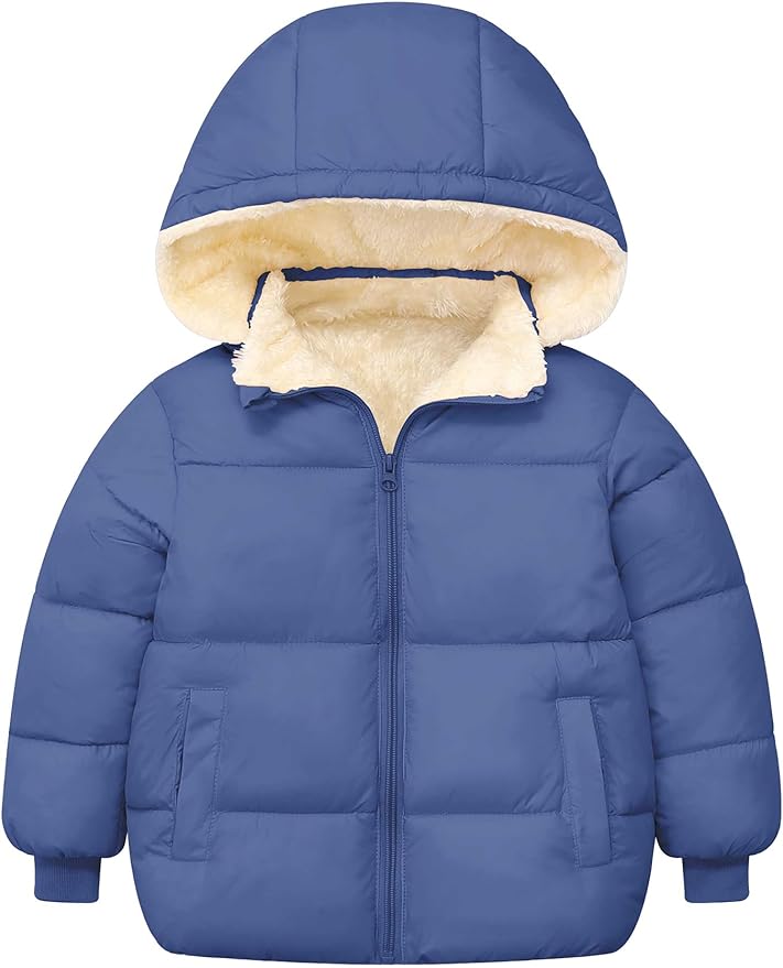 TUONROAD 1-6T Baby Girl Boy Winter Fleece Coats Toddler Warm Puffer Jackets Kids Down Alternative Outerwear