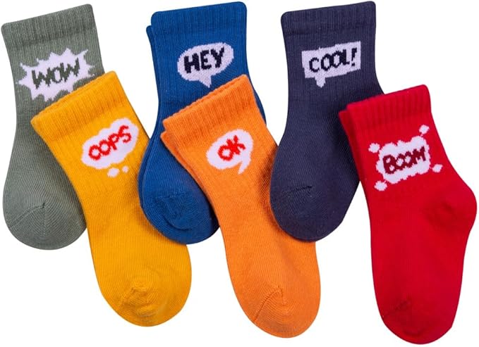 Bella Baby & Toddler Seamless-Toe Turkish Cotton Crew Socks (6-Pack)