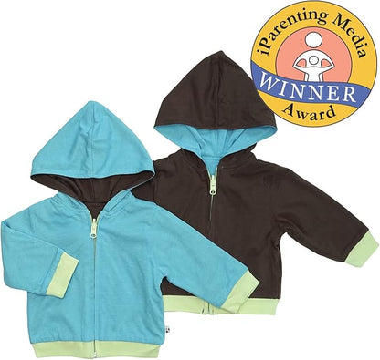 Babysoy Baby & Tot Unisex Reversible Zipper Hoodie Jacket