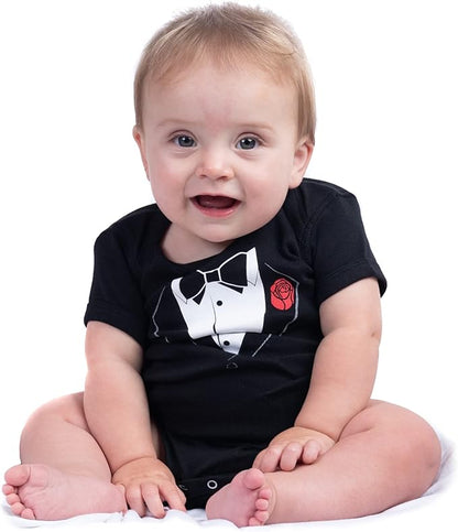 Ann Arbor T-shirt Co. Unisex Baby Tuxedo Funny Infant Humor One Piece