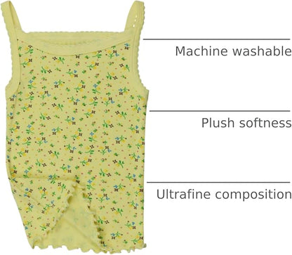 ToBeInStyle Girl's 4 Pack Ruffle Hem Spaghetti Strap Tank Tops