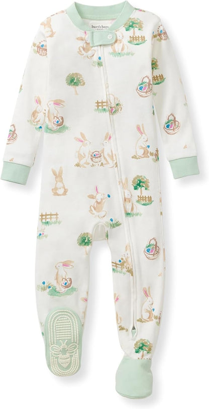 Burt's Bees Baby baby-boys Sleeper Pjs, 100% Organic Cotton, One-piece Footie, Zip Up Jumpsuit, Snug Fit Pajamas