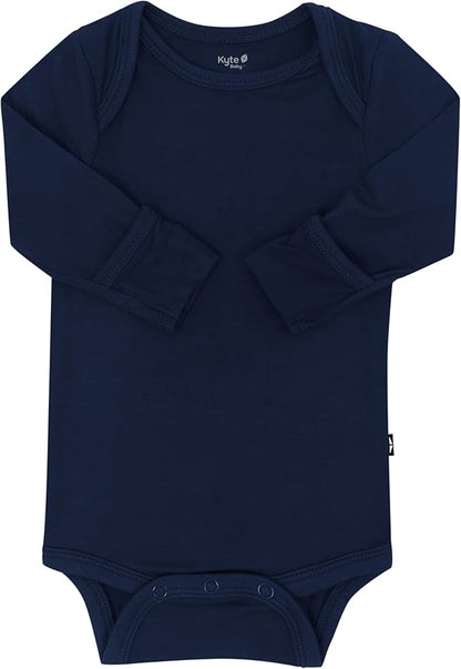 KYTE BABY Soft Bamboo from Rayon Long Sleeve Unisex Bodysuit, 0-24 Months