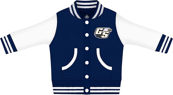 Creative Knitwear College Baby Varsity Jacket Lightweight - Team Logo, Multiple Colors, Unisex, (0 Months - 4T)