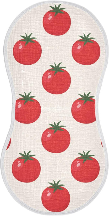 vvfelixl Muslin Burp Cloths Fresh Tomato Baby Washcloths for Baby Girl Boys 2 Pack