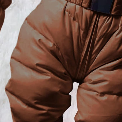 Baby Snowsuit Newborn Winter Heavyweight Water-Resistant Thickened Warm Ski Jacket Cozy Outdoor Hooded One Piece Suit