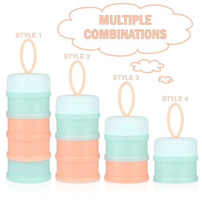 Accmor Baby Formula Dispenser On The Go, Stackable Formula Dispenser Formula Container to Go, Non-Spill Portable Milk Powder Kids Snack Storage Container, BPA Free