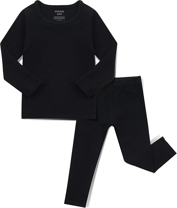 AVAUMA Baby Boys Girls Pajama Set Kids Toddler Snug fit Basic Cotton Sleepwear pjs for Daily