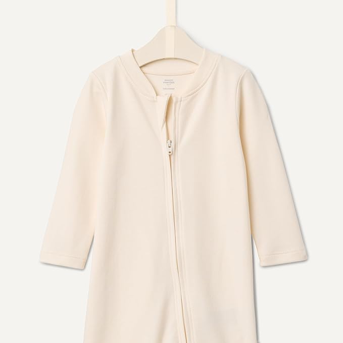 Amazon Essentials x Sofia Grainge Unisex Babies' Cotton Footed Sleep and Play Bodysuit, Pack of 2