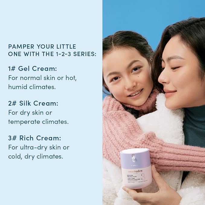 Evereden Protecting Baby Face Cream (1.7 fl. oz.): No.2 Silk Baby Cream - Nourishing Infant Face Moisturizer for Dry Skin & Temperate Climates - Clean and Vegan Ingredients - Fragrance-Free